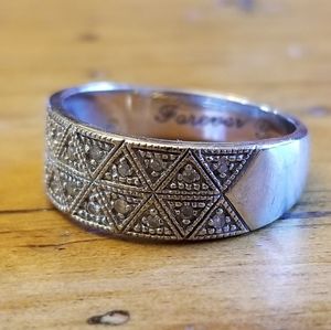 "Forever Yours" ring, Sterling with Diamonds